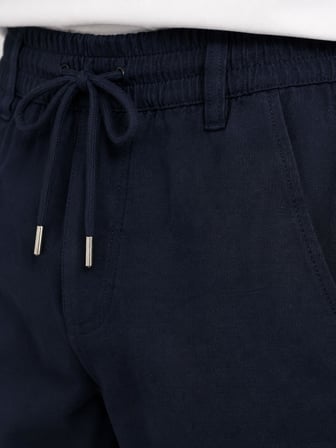 Keten Erkek Beli Bağlamalı Casual Jogger Pantolon 7734