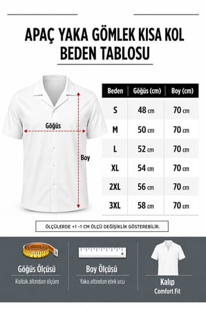 Cafes Likralı Kısa Kol Slim Fit Erkek Gömlek - 7735