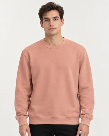 Basic Bisiklet Yaka Relaxed Regular Erkek Sweatshirt - 7773