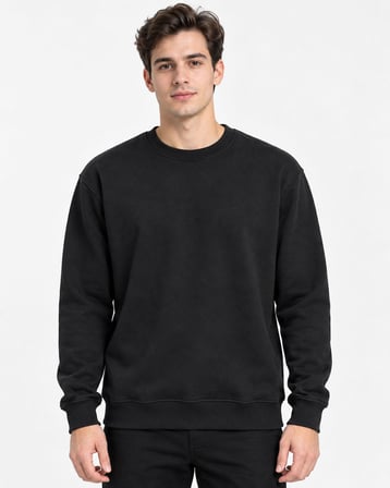 Basic Bisiklet Yaka Relaxed Regular Erkek Sweatshirt - 7773