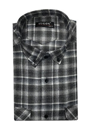 Kaşmir Büyük Beden Klasik Çift Cepli Erkek Gömlek - 7394