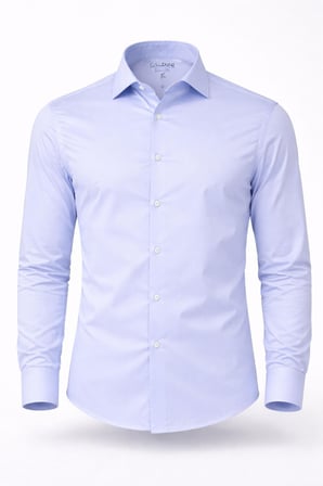 Slim Fit Uzun Kollu Kolay Ütü Pamuk Saten Erkek Gömlek