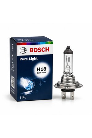 H18 12V 65W Pure Light Halojen Oto Far Ampulü Tekli (1 Adet)