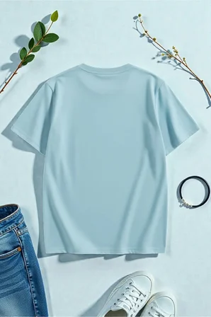 Unisex Majestic Baskılı Oversize T-shirt garalio