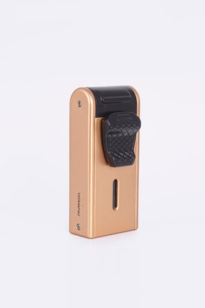 Çift Torch Pürmüz Gold Metal Puro Çakmağı - TR7922
