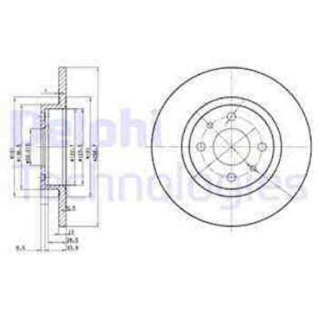 Tofas On Fren Aynası (diski) Brava Bravo I Marea Punto Tempra Tipo Alfa Romeo 145 146 (257mm) - Delphi Bg2411