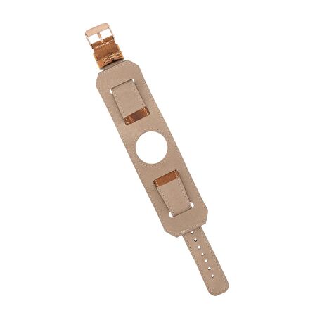 Bouletta Apple Watch Uyumlu Deri Kordon 42-44-45mm Cuff G19 Taba