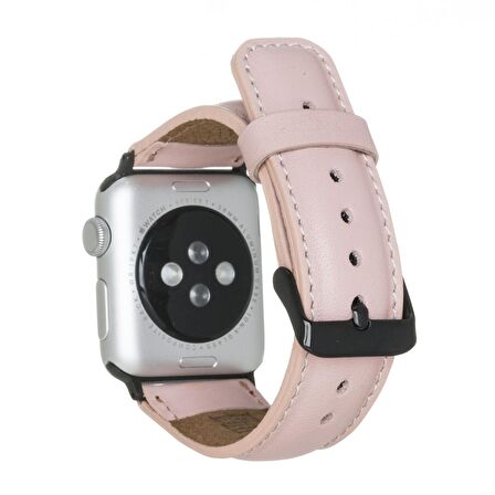 Bouletta Apple Watch Uyumlu Deri Kordon 42-44-45mm NU2-SM3 Siyah