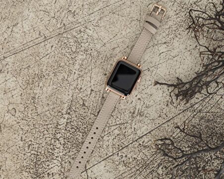 Bouletta Apple Watch Uyumlu Deri Kordon 38-40-41mm Ferro ERC3 Bej
