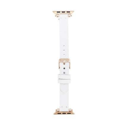 Bouletta Apple Watch Uyumlu Deri Kordon 38-40-41mm Ferro F3 Beyaz