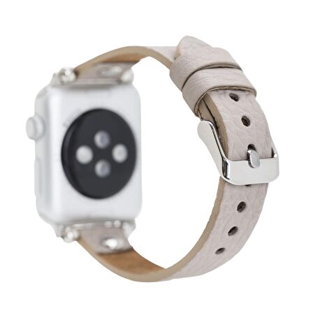 Bouletta Apple Watch Uyumlu Deri Kordon 38-40-41mm Ferro ST ERC3 Gri