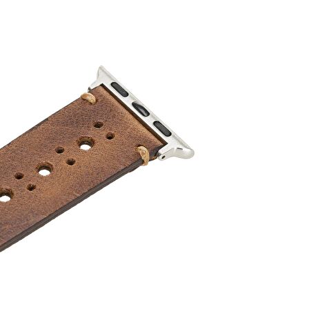 Bouletta Apple Watch Uyumlu Deri Kordon 38-40-41mm Delikli Taba