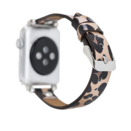 Bouletta Apple Watch Uyumlu Deri Kordon 42-44-45mm ST Leopar NE