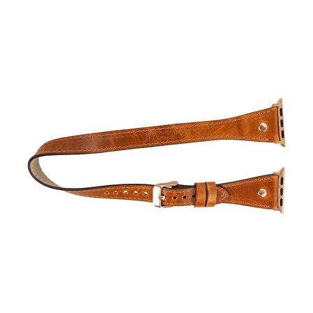 Apple Watch Uyumlu Deri Kordon 42-44-45mm Slim DT RT V18