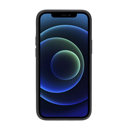 Apple iPhone 12 mini Uyumlu Deri Arka Kapak RST2EF Taba