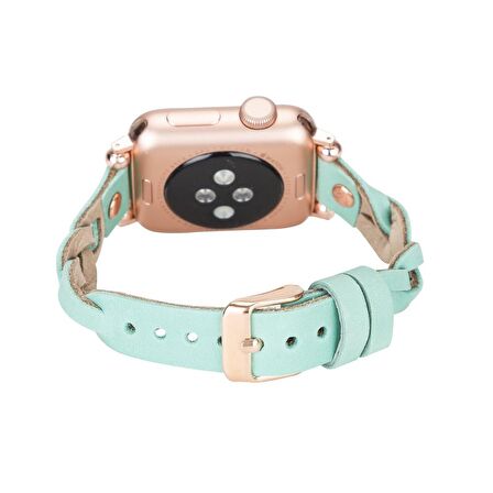 Bouletta Apple Watch Uyumlu Deri Kordon Wanda 38-40-41mm RT BRN7 Yeşil