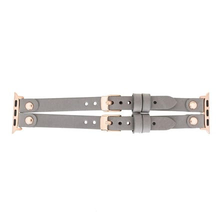 Bouletta Apple Watch Uyumlu Deri Kordon Ely Double Tour RST9 Gri