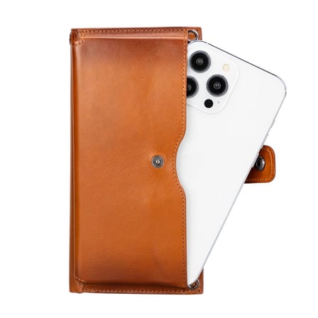 Lozan Strap 6.5 inch Uyumlu Deri Kartlıklı Kılıf RST2EF Taba