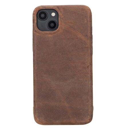 Apple iPhone 15 Plus Uyumlu Deri Arka Kapak ROCK G2