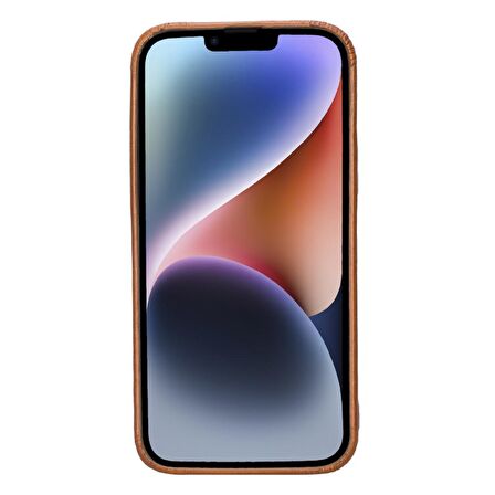 Apple iPhone 15 Plus Uyumlu Deri Arka Kapak ROCK RST2E