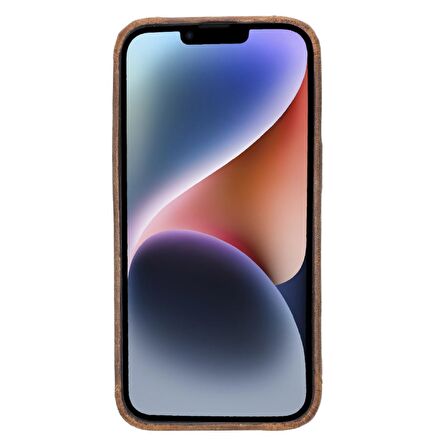Apple iPhone 15 Uyumlu Deri Arka Kapak ROCK G2