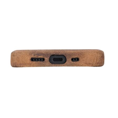 Apple iPhone 15 Uyumlu Deri Arka Kapak ROCK G2