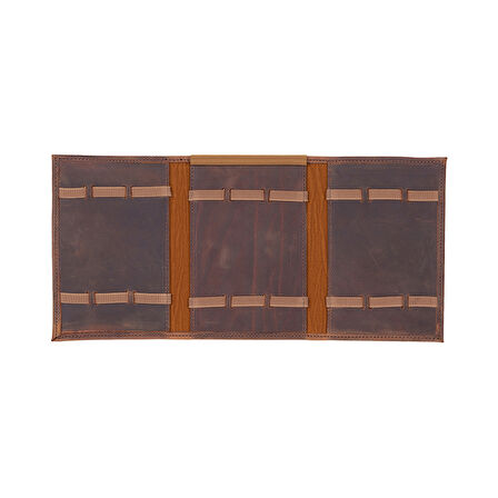 Hakiki Deri, El Yapımı, Saat Kordonu Taşıma Çantası, Antik Kahve