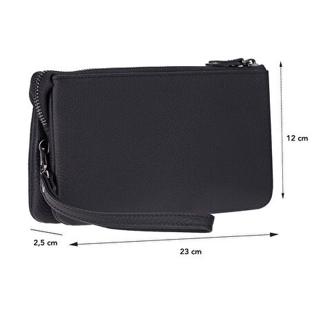 Majeste Hakiki Deri, El Yapımı, Erkek El Çantası, Kömür Siyah