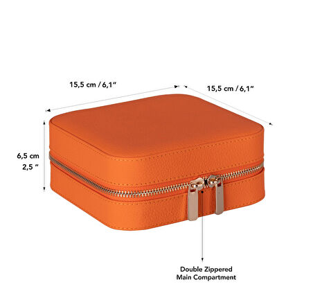 Gerçek Deri Seyahat Boy Takı Organizer Kutusu, Mücevher Aksesuar Çantası, Küpe Kolye Yüzük Düzenleyici