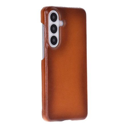Galaxy S26 Plus için, Hakiki Deri, El Yapımı Kılıf, İç Yüzeyi Kadife, Gölgeli Taba