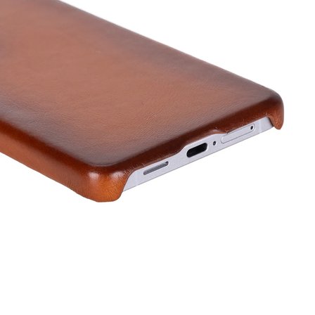 Galaxy S26 Plus için, Hakiki Deri, El Yapımı Kılıf, İç Yüzeyi Kadife, Gölgeli Taba