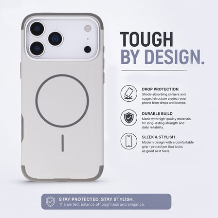 Koen iPhone 17 Pro Max Uyumlu MagSafe Kılıf – Kablosuz Şarj Destekli, Köşe Koruma Darbe Emici, Şeffaf Mat Premium Telefon Kılıfı, Taş Rengi