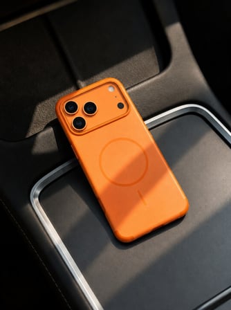 Koen iPhone 17 Pro Max Uyumlu MagSafe Kılıf – Kablosuz Şarj Destekli, Köşe Koruma Darbe Emici, Şeffaf Mat Premium Telefon Kılıfı, Orange