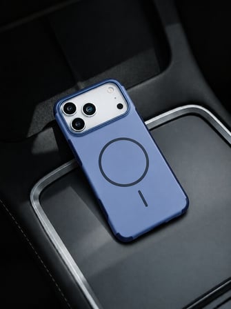 Koen iPhone 17 Pro Uyumlu MagSafe Kılıf – Kablosuz Şarj Destekli, Köşe Koruma Darbe Emici, Şeffaf Mat Premium Telefon Kılıfı, Mavi