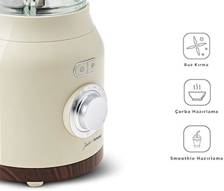 Jumbo x Artfood 4925H Profesyonel Smoothie Sürahili Blender Krem