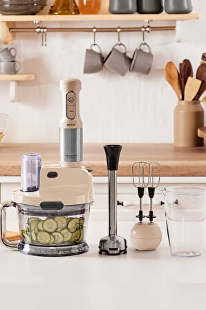 Mastermaid Prosteel 2000W Mutfak Robotu, Soft Cream