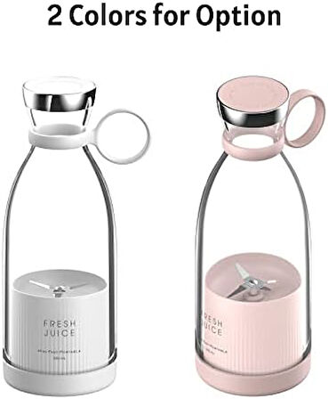 Taşınabilir Blender, Taşınabilir Mini Hızlı Blender 350ml Meyve Sıkacağı Kupası, Kablosuz Şarjlı, Smoothie Milkshake Suyu Bebek Maması için 4 Bıçaklı