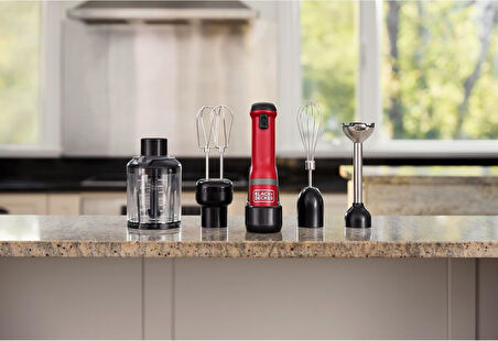 BCKM1014KR-QW Kitchen Wand 4 parça Şarjlı/Kablosuz El Blender Seti