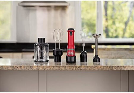BCKM1014KR-QW Kitchen Wand 4 parça Şarjlı/Kablosuz El Blender Seti