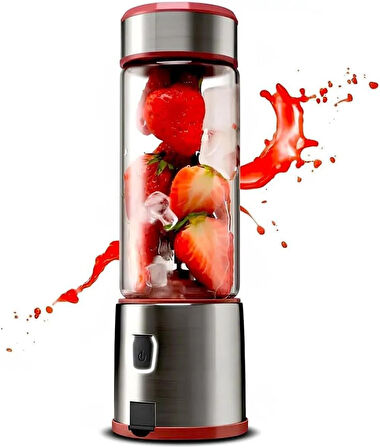 Cook&Eat Şarjlı Blender 450 ML Paslanmaz Blender Buz Kırıcılı Blender Buz Kırıcılı Smoothie Blender S-Pow Taşınabilir Şarjlı Smoothie Blender Şarj Edilebilir Blender