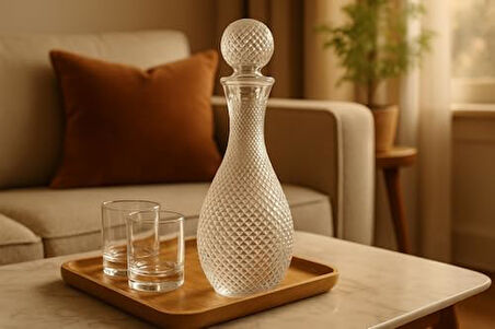 Deposu - Cam Kapaklı Cam Karaf - Sürahi - 900 ml