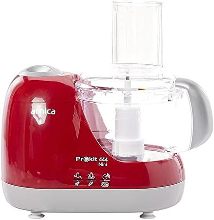 Prokit 444 Mini Mutfak Robotu, 1 L Hazne, 600 W, Hamur Karıştırma, Kırmızı