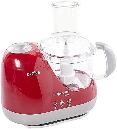 Prokit 444 Mini Mutfak Robotu, 1 L Hazne, 600 W, Hamur Karıştırma, Kırmızı