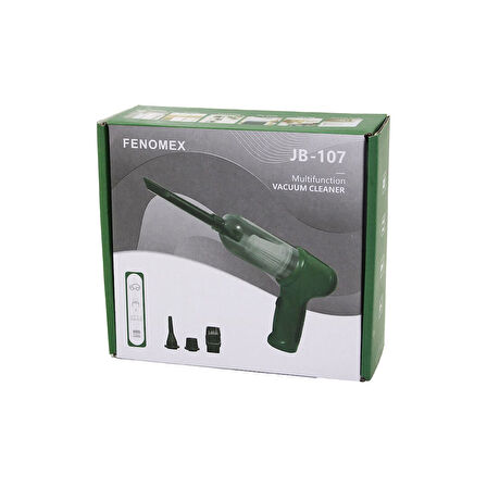 3IN1 ÇEKME - ÜFLEME OTO - ARAÇ - EV EL TİPİ SÜPÜRGE USB ŞARJ MİNİ - TAŞINABİLİR0.4LT - 120W JB-107
