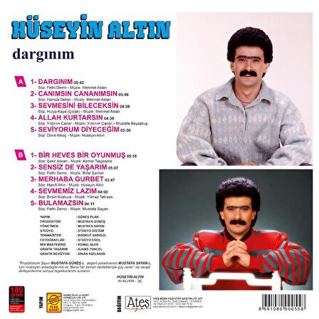 Hüseyin Altın - Dargınım (Plak)  (Numaralı Hologram Baskı)