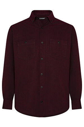 Lugon Erkek Çift Cep Kışlık Kaşmir Gömlek