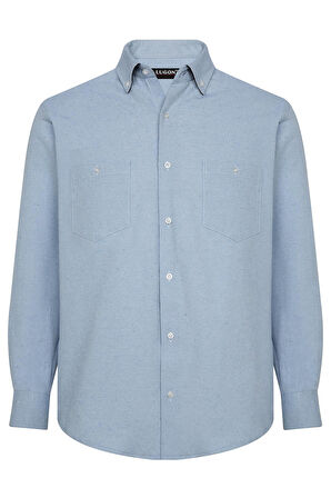 Lugon Erkek Çift Cep Kışlık Kaşmir Gömlek