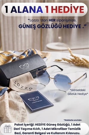 Kadın Kare Beyaz Degrade UV400 Güneş Gözlüğü 23002-1 C20