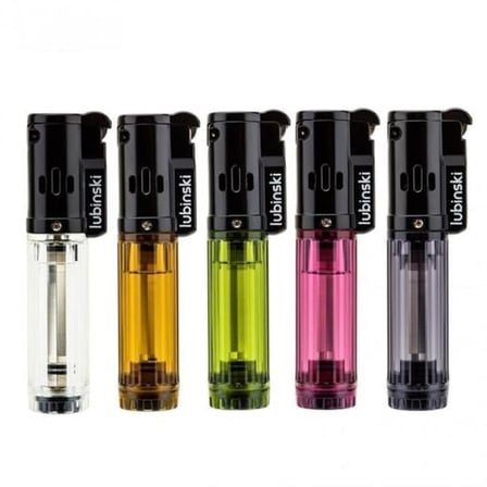 Lubinski Cigar Basic Slim Tek Torch Puro Çakmağı Siyah