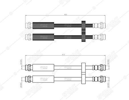 Fiat Arka Fren Hortumu Doblo - Svac 90-0113